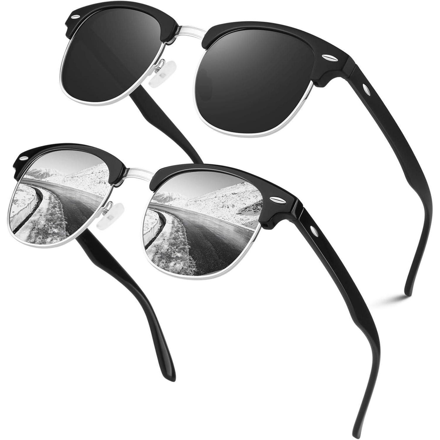 Retrosonnenbrille Polarisierte Sonnenbrille Herren Damen Retro Klassisch UV400