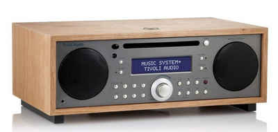 Tivoli Audio Music System+ Kirsche/Taupe Stereoanlage (Digitalradio (DAB),FM-Tuner, AM-Tuner, CD, Bluetooth, Holzgehäuse, integrierter Subwoofer)