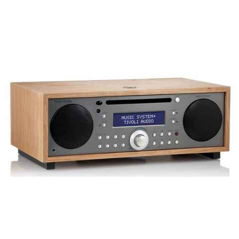 Tivoli Audio Music System+ Kirsche/Taupe Stereoanlage (Digitalradio (DAB),FM-Tuner, AM-Tuner, CD, Bluetooth, Holzgehäuse, integrierter Subwoofer)