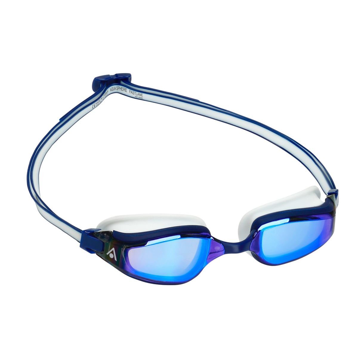 Mirror Fastlane Aquasphere blau/weiß Titanium Schwimmbrille