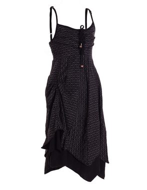 Vishes Sommerkleid Damen Sommer-Kleider längen-verstellbar Spagettiträger-Kleid Hippi, Ethno, Goa Style