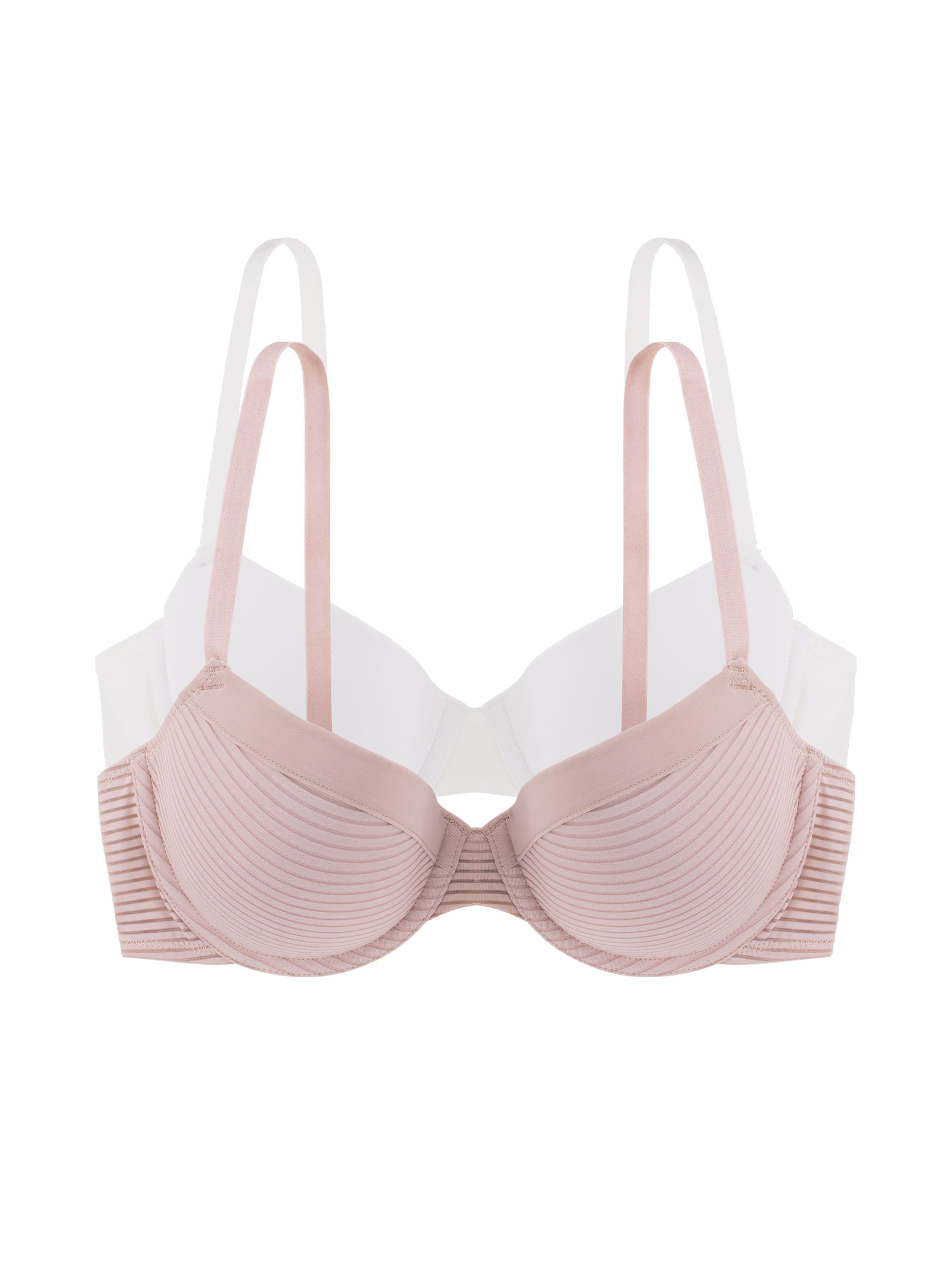 Dorina Bügel-BH Louise (2er Pack) weicher Stoff, verstellbare Träger, elastisch