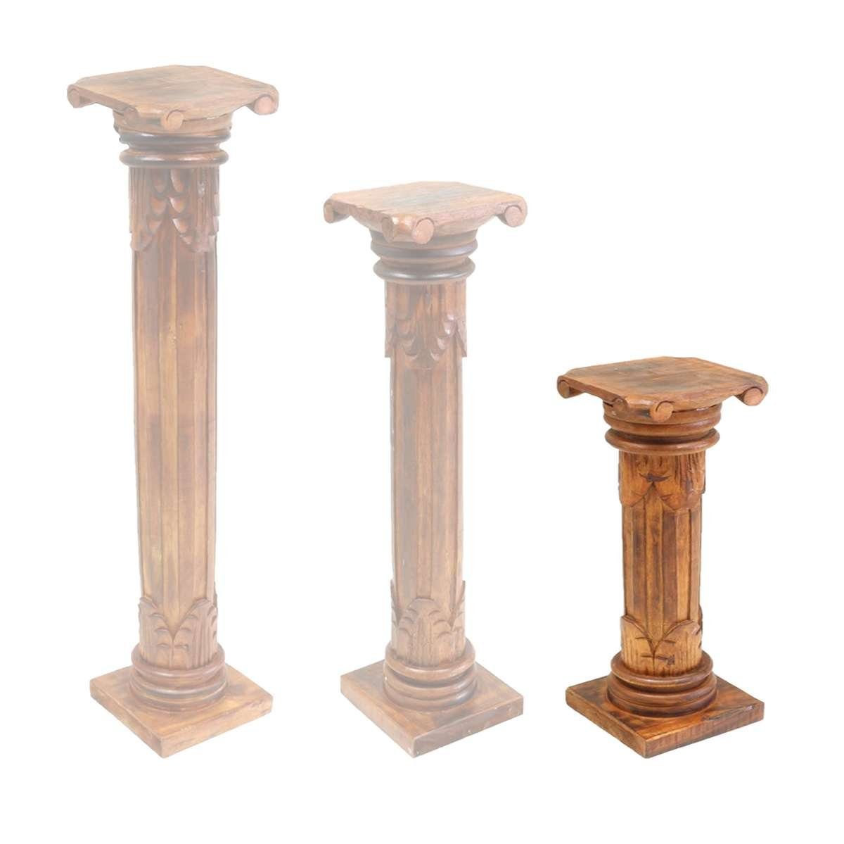 Oriental Galerie Blumenhocker Antike Säule Hellbraun 60 cm klein (1 St) günstig online kaufen