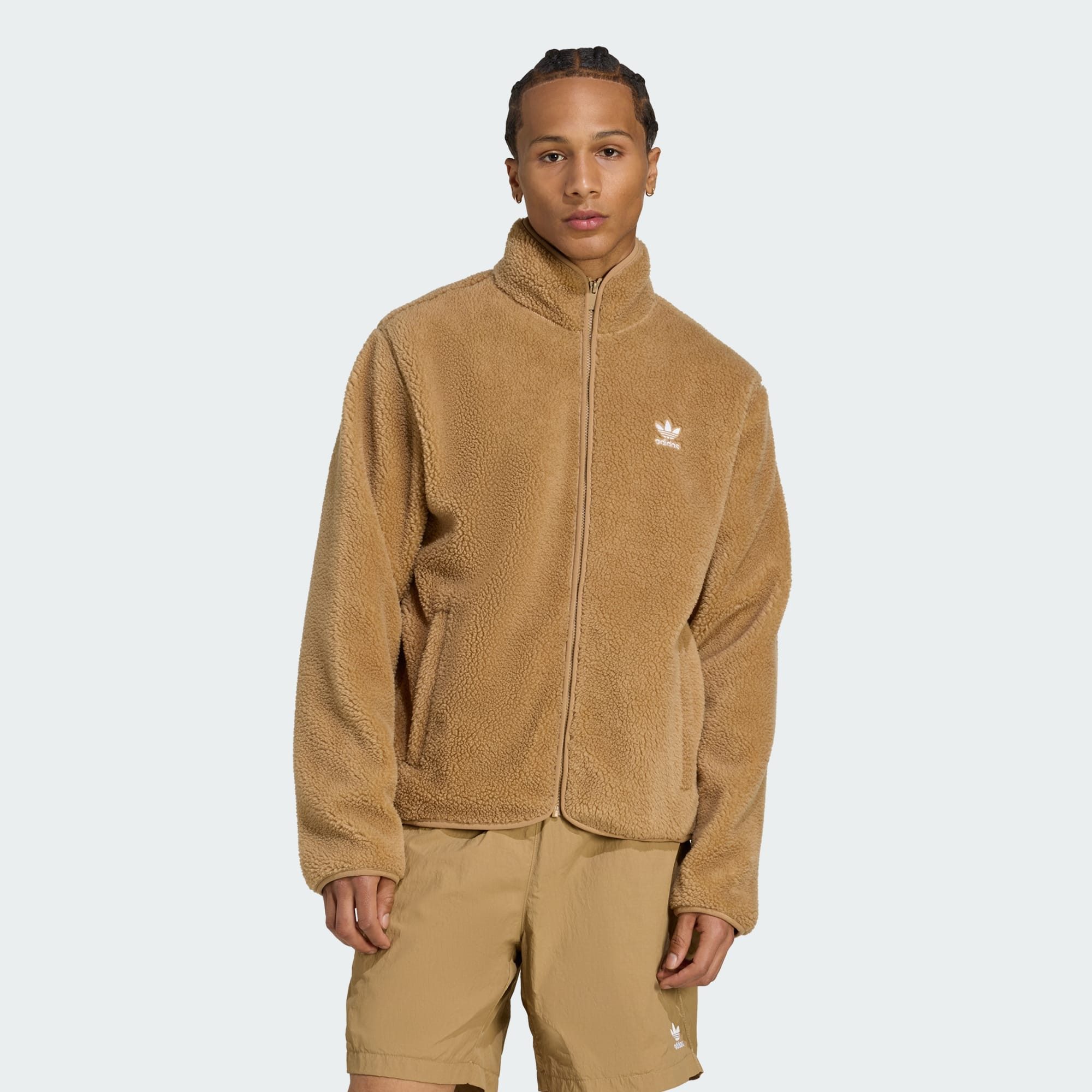 adidas Originals Fleecejacke TREFOIL ESSENTIALS TEDDY FLEECE (1-St) günstig online kaufen