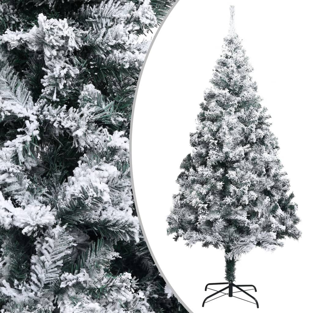 vidaXL Künstlicher Weihnachtsbaum Künstlicher Weihnachtsbaum Beschneit Grün 300 cm PVC