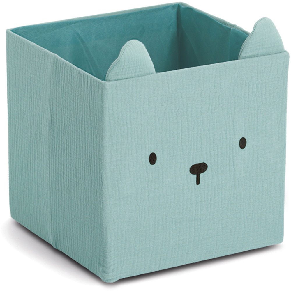 Zeller Present Aufbewahrungsbox "Bär", Musselin, Tiermotiv, kinderfreundlich, faltbar