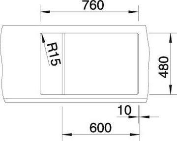 Blanco Granitspüle METRA 6 S Compact, rechteckig, aus SILGRANIT®