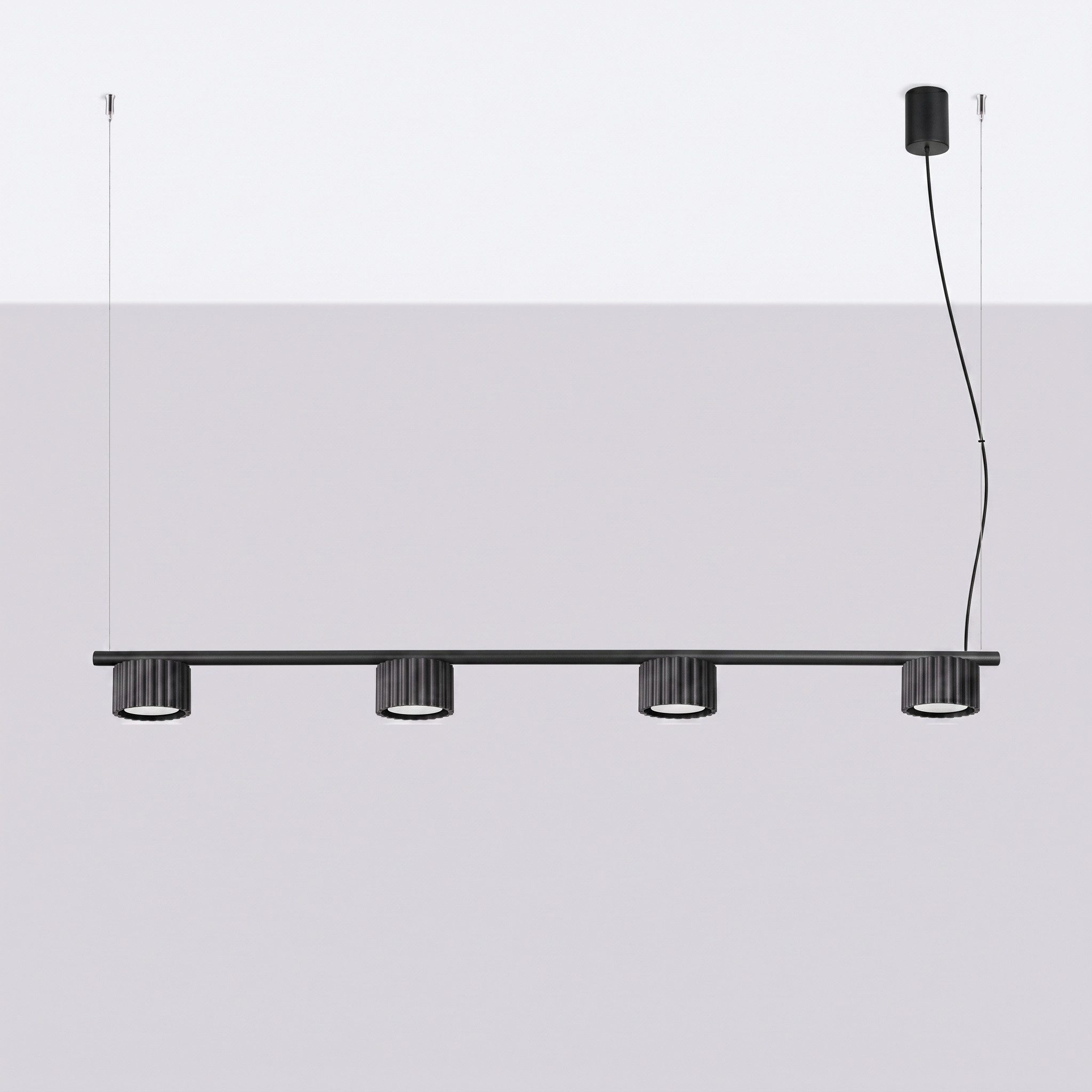 SOLLUX lighting Kronleuchter Kronleuchter AURA 4 schwarz Gx53, Nicht enthalten