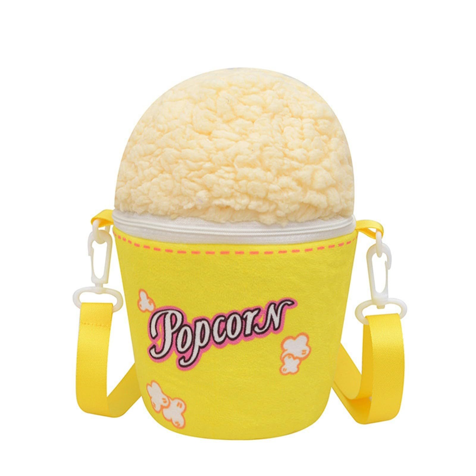 CLTYQ Schultertasche Damen Popcorn Tasche Umhängetasche, Popcorn Kostüm Schultertasche mit Reißverschluss, für Karneval