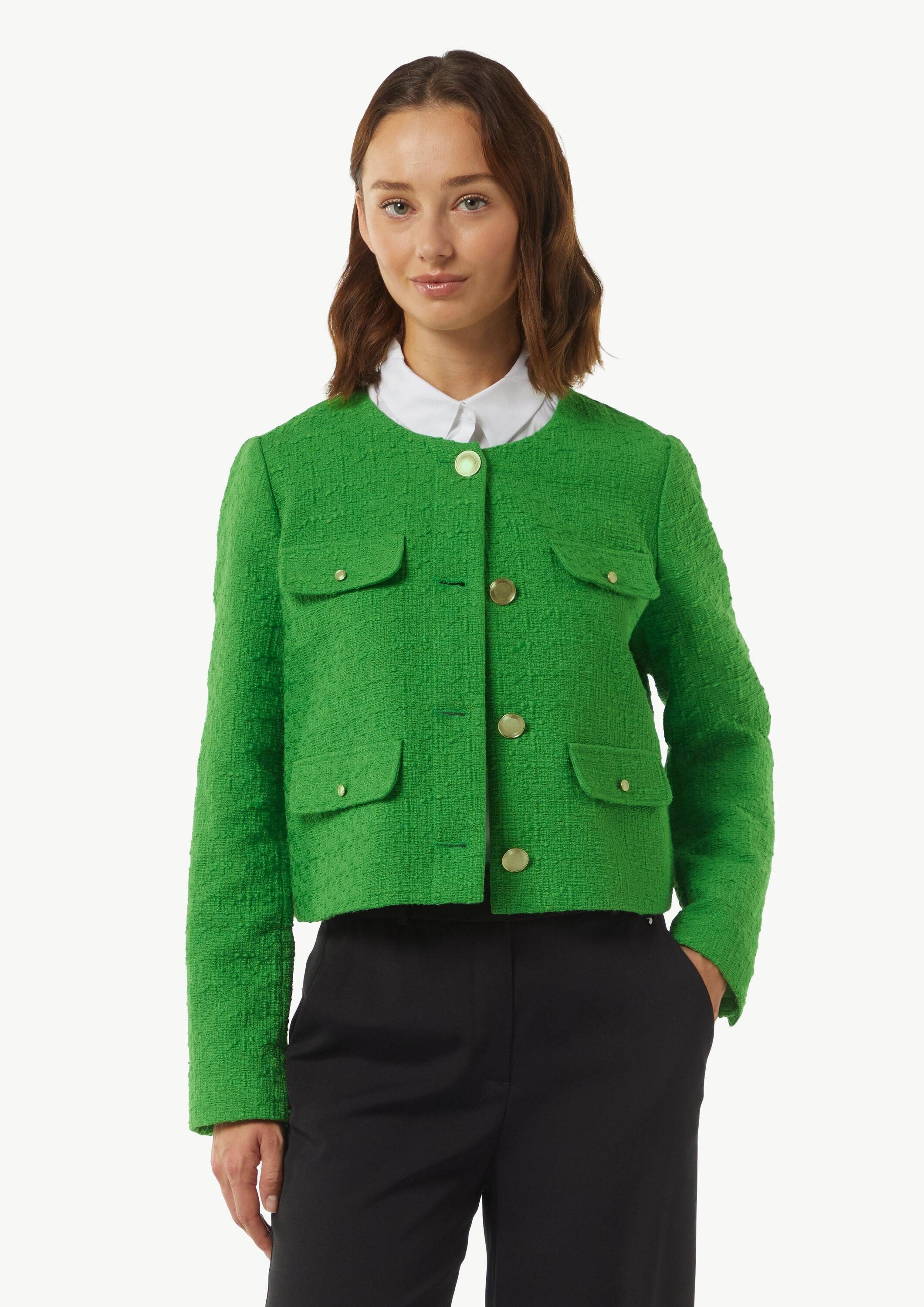comma Funktionsjacke Indoor-Jacke Kurze Bouclé-Jacke aus günstig online kaufen