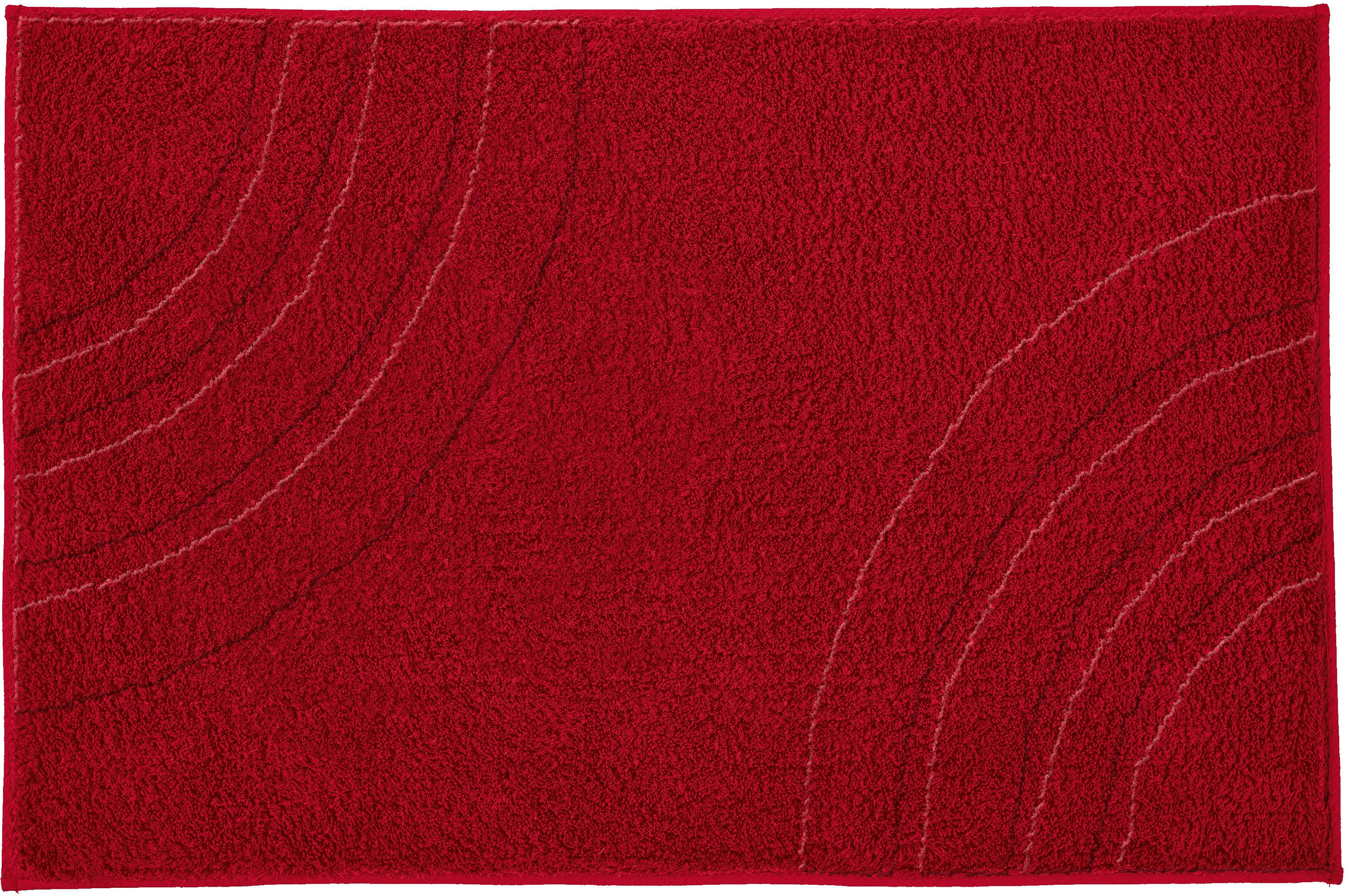Kleine Wolke Badematte »Saturn«, Badvorleger, Badezimmer Teppich, Höhe 25 mm, rutschhemmend beschichtet, fußbodenheizungsgeeignet, Polyacryl, rechteckig, Badteppich, Uni Farben, modernes Design, Hoch-Tief Effekt