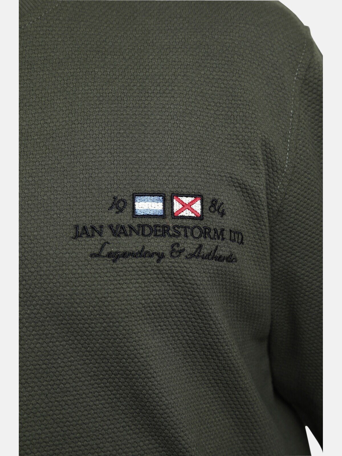 Jan Vanderstorm Sweatshirt VILJAR +Fit Kollektion, Bauchschnitt