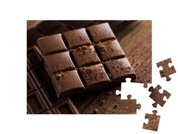 puzzleYOU Puzzle Verführerische Zartbitterschokolade, 48 Puzzleteile, puzzleYOU-Kollektionen Schokolade
