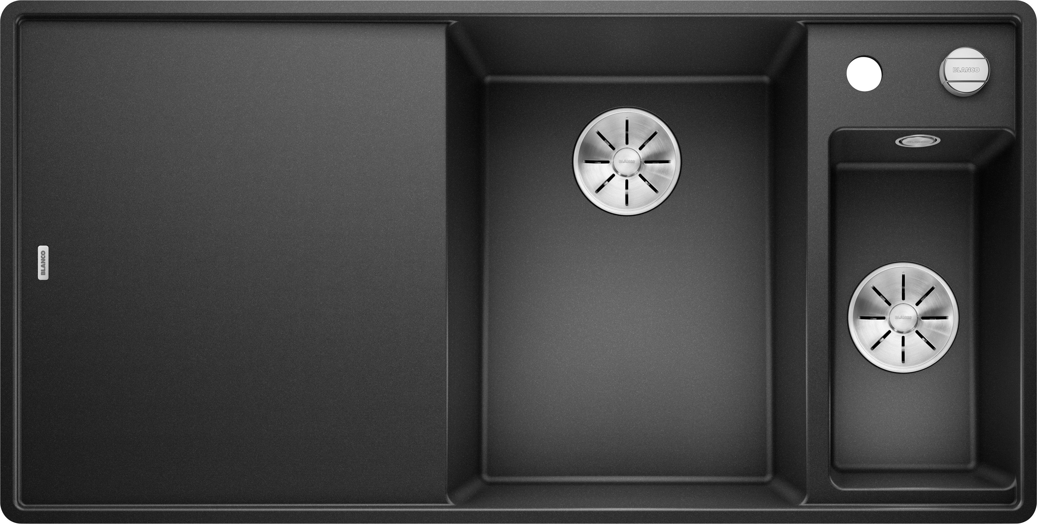 Blanco Granitspüle AXIA III 6 S-F, eckig, 50/99 cm, (1 St), inklusive gratis Glasschneidebrett und Edelstahl-Schale