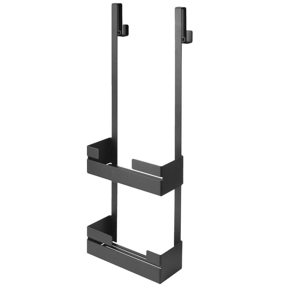 Lomadox Duschablage MOKKO-30, schwarz matt für Duschkabinen geeignet 25/76/10 cm
