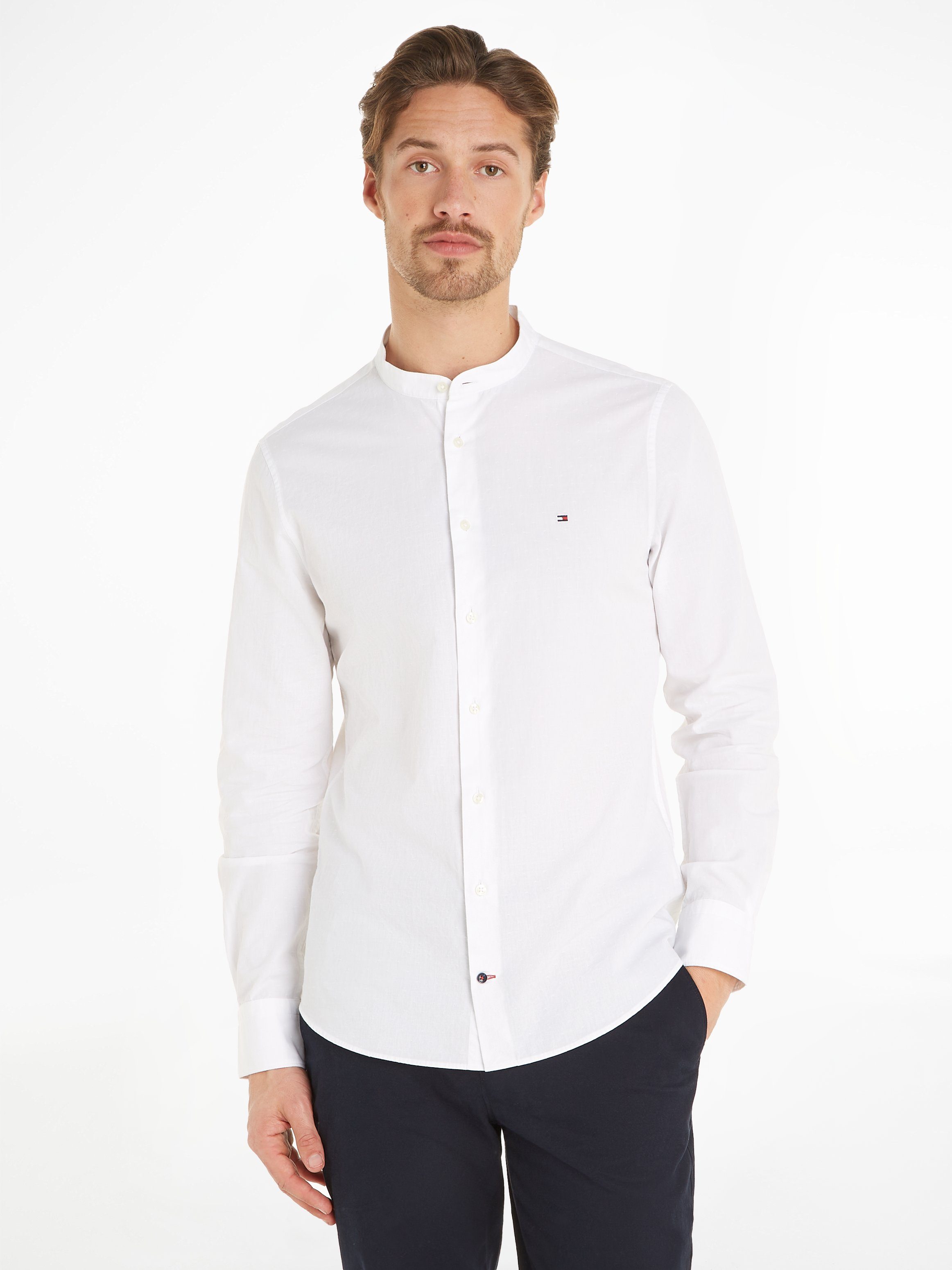 Tommy Hilfiger Langarmhemd CL-W OXFORD DOBBY SF SHIRT mit feiner Struktur