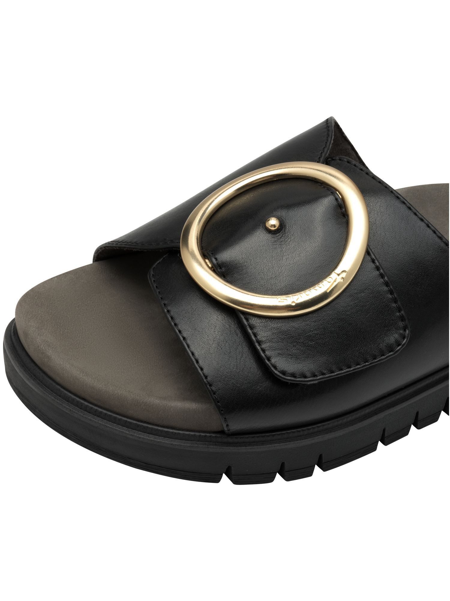 Tamaris WIDE FIT MultiAdjustable, comfortFit aus Leder Pantolette MultiAdjustable