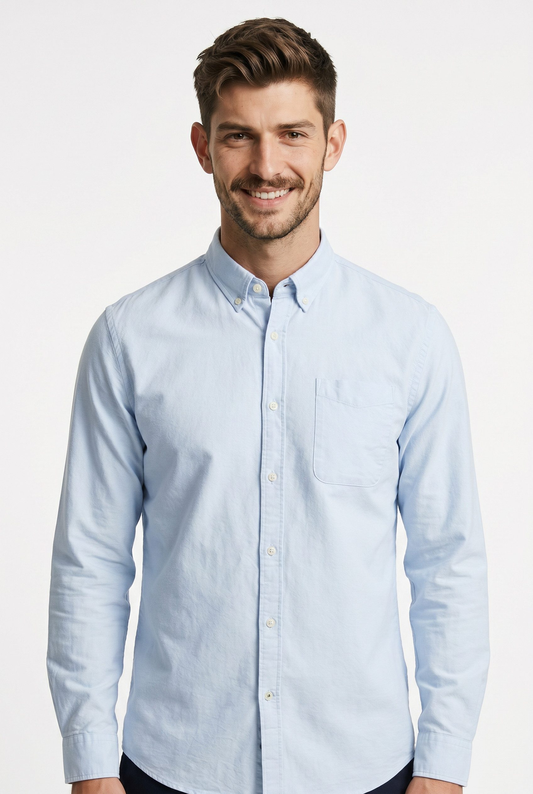 Langarmhemd SLHREG-MAT OX LS SHIRT D