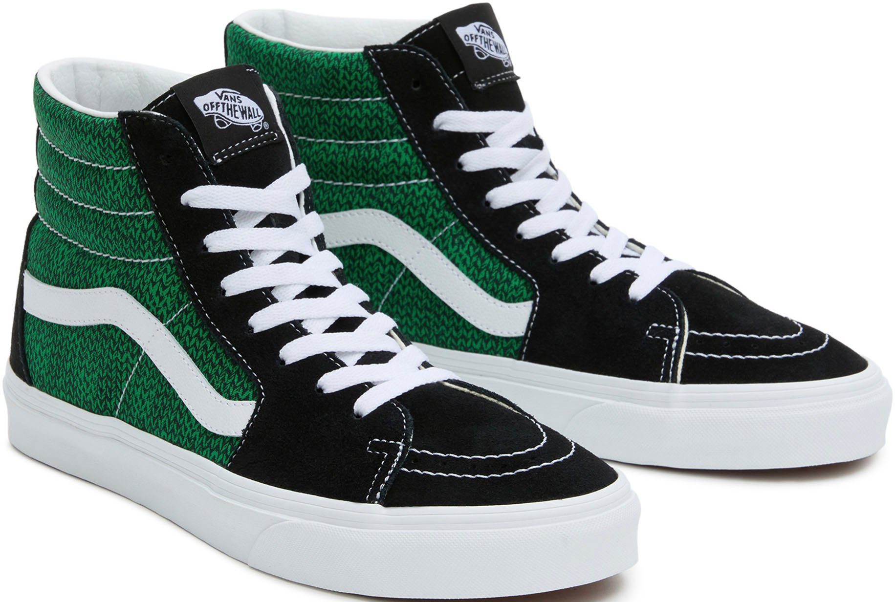 Vans SK8-Hi Sneaker mit klassischer Logo-Flag grün-schwarz | High Top Sneaker