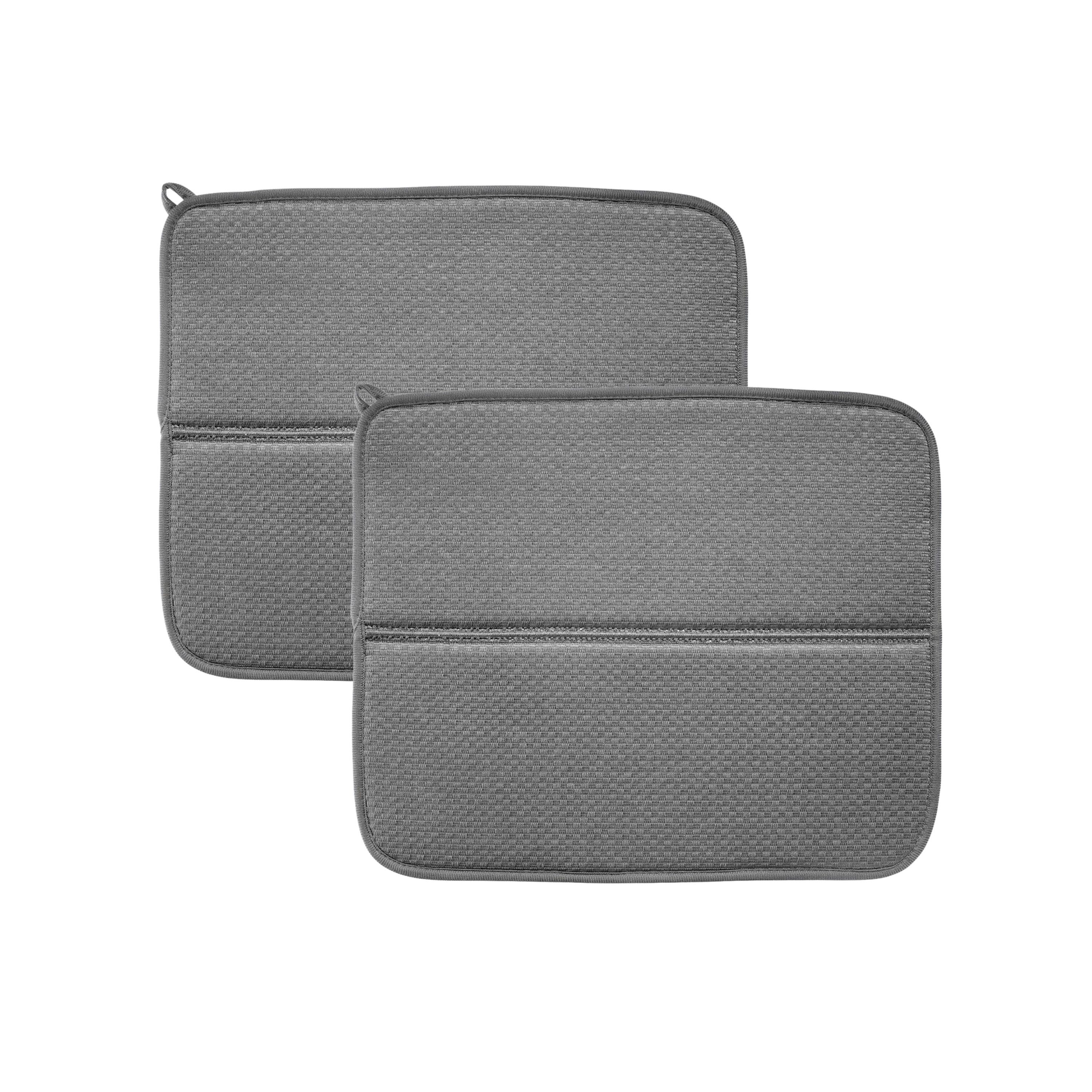 Thiru Abtropfmatte 2 Abtropfmatten - textil - 36 x 44 cm • mit saugfähigem Mikrofaser