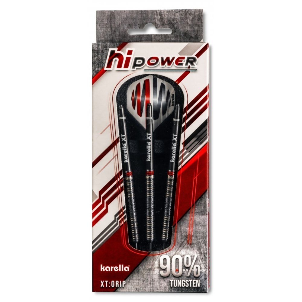 Karella Dartpfeil Steeldart HiPower schwarz, 90% Tungsten