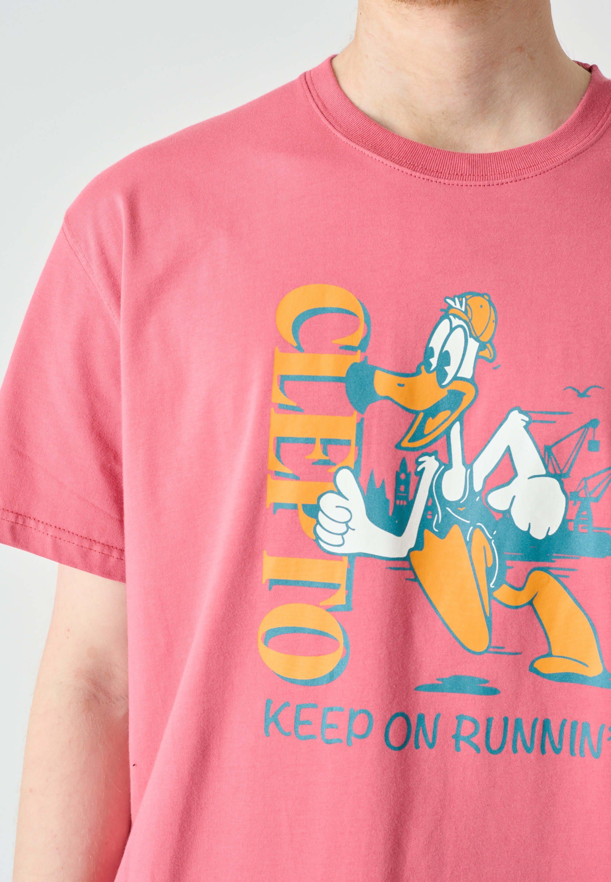 Cleptomanicx T-Shirt mit on modischem rot Frontprint Keep