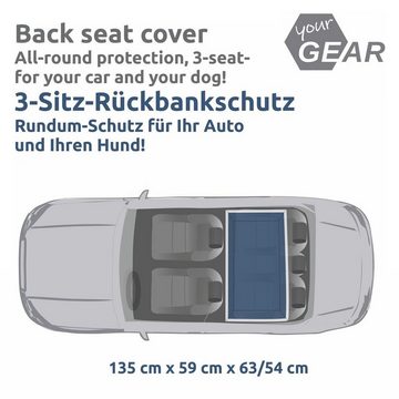 yourGEAR Tierdecke your GEAR Rapallo - Hunde Schondecke Auto Rücksitzbank 2 Einstiege