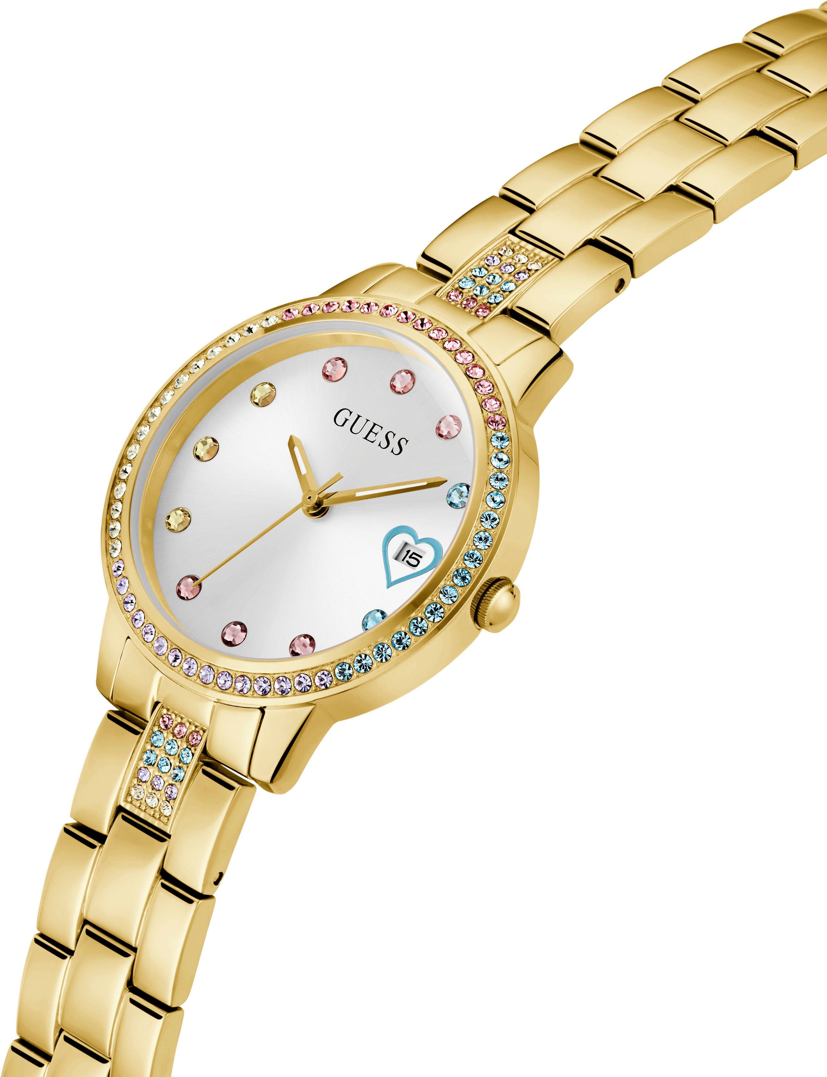 Guess Quarzuhr THREE OF HEARTS GW0657L2, günstig online kaufen