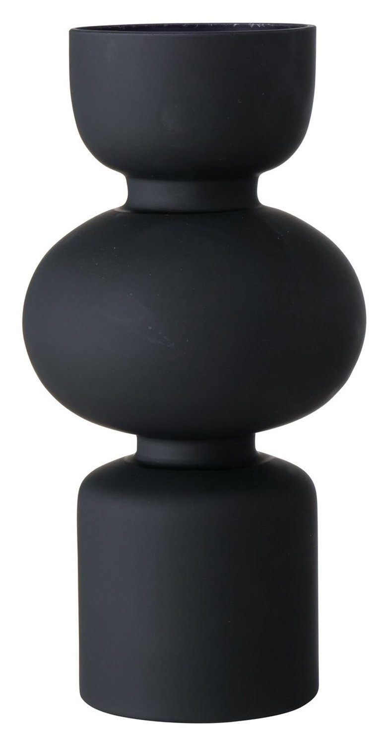 Dekovase Blumenvase NELIKA, Schwarz lackiert, H 29 cm