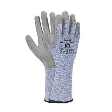 TK Arbeitshandschuh-Set Shark Blue Long Anti-Kratz-Handschuhe mit Stulpen Größe 6-11(12 Paar)