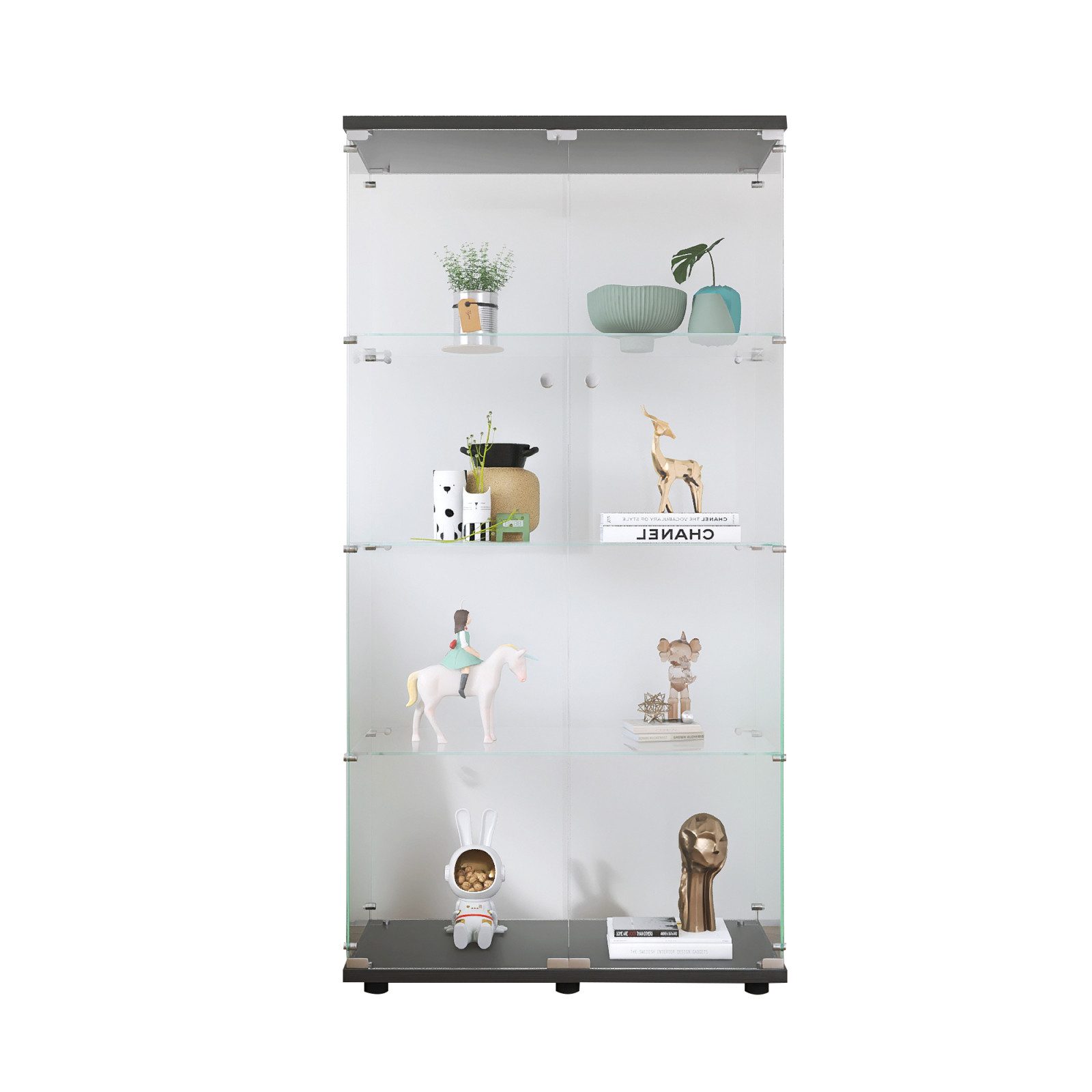 Furnishings Home Glasvitrine Vitrine Doppeltür Hoch günstig online kaufen