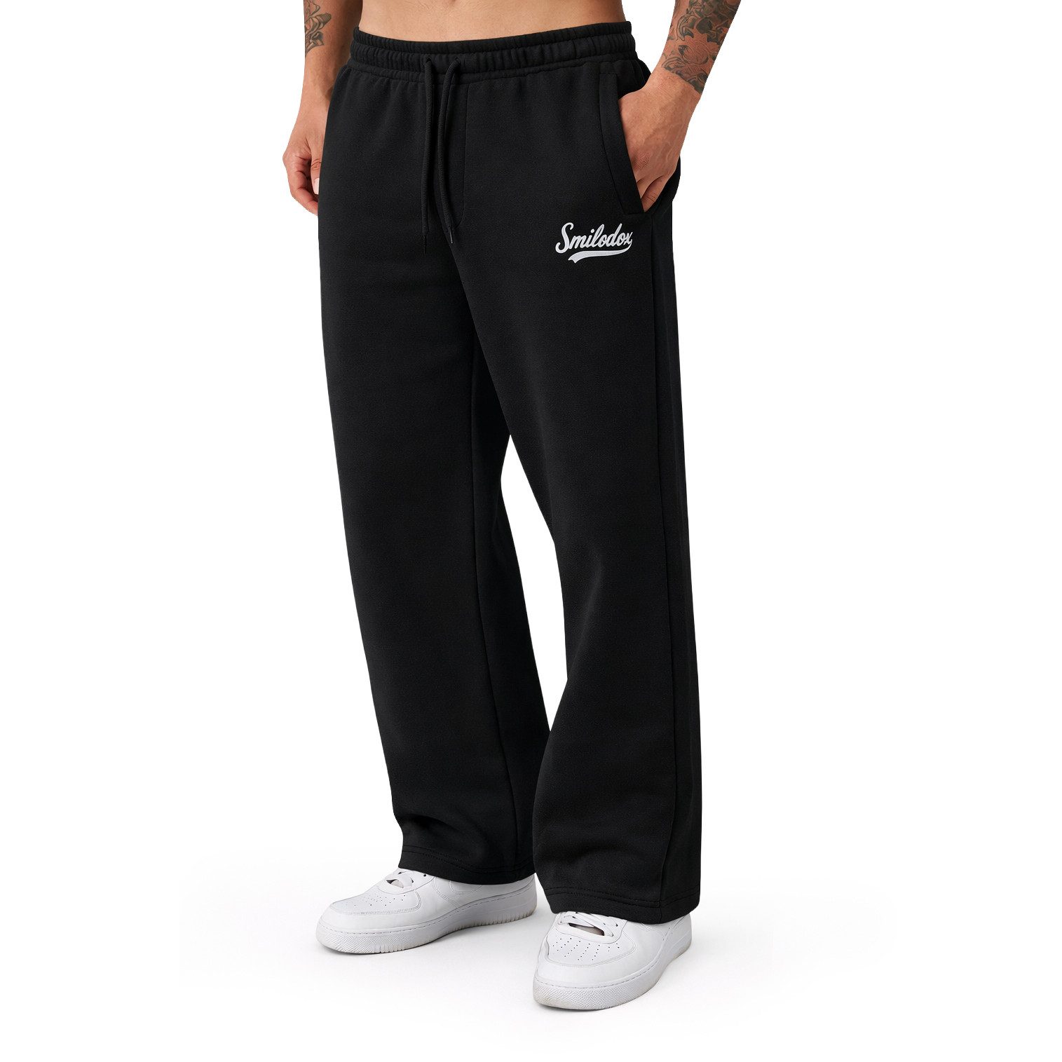Jogginghose Lorik, Bequeme Sweathose, Logo-Detail, elastischem Bund mit Kordelzug