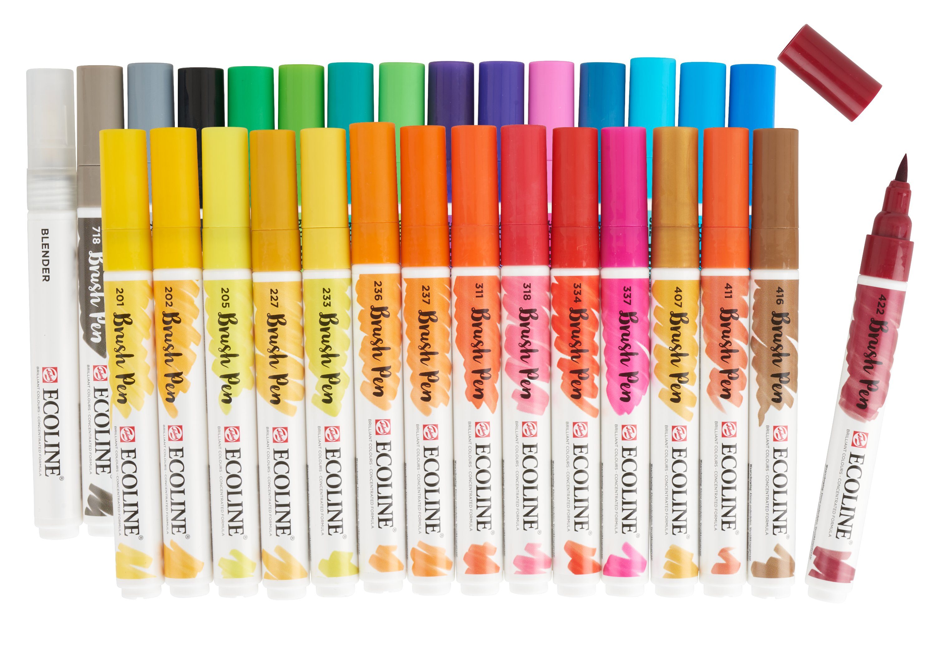 Talens Aquarellstifte Ecoline Pinselstifte-Set Brush Pen Basic-Set, (30-tlg),  30 Stück