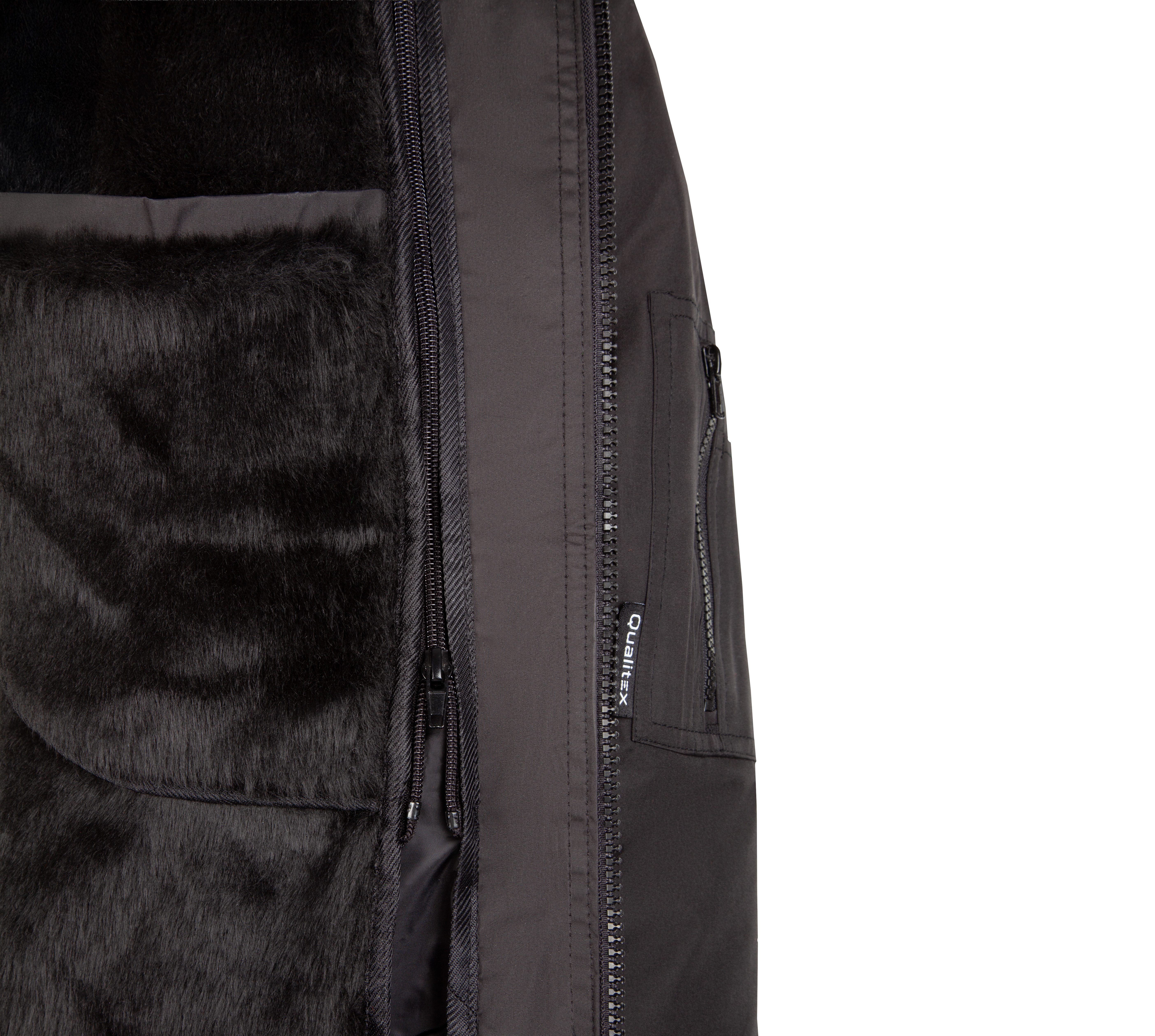 Qualitex Workwear Pilotenjacke 4-in-1 Herren SECURITY warme Arbeitsjacke Bomberjacke wasserfest abnehmbare Ärmel, winddicht, ideal für Arbeit & Outdoor – Bild 5 von 5