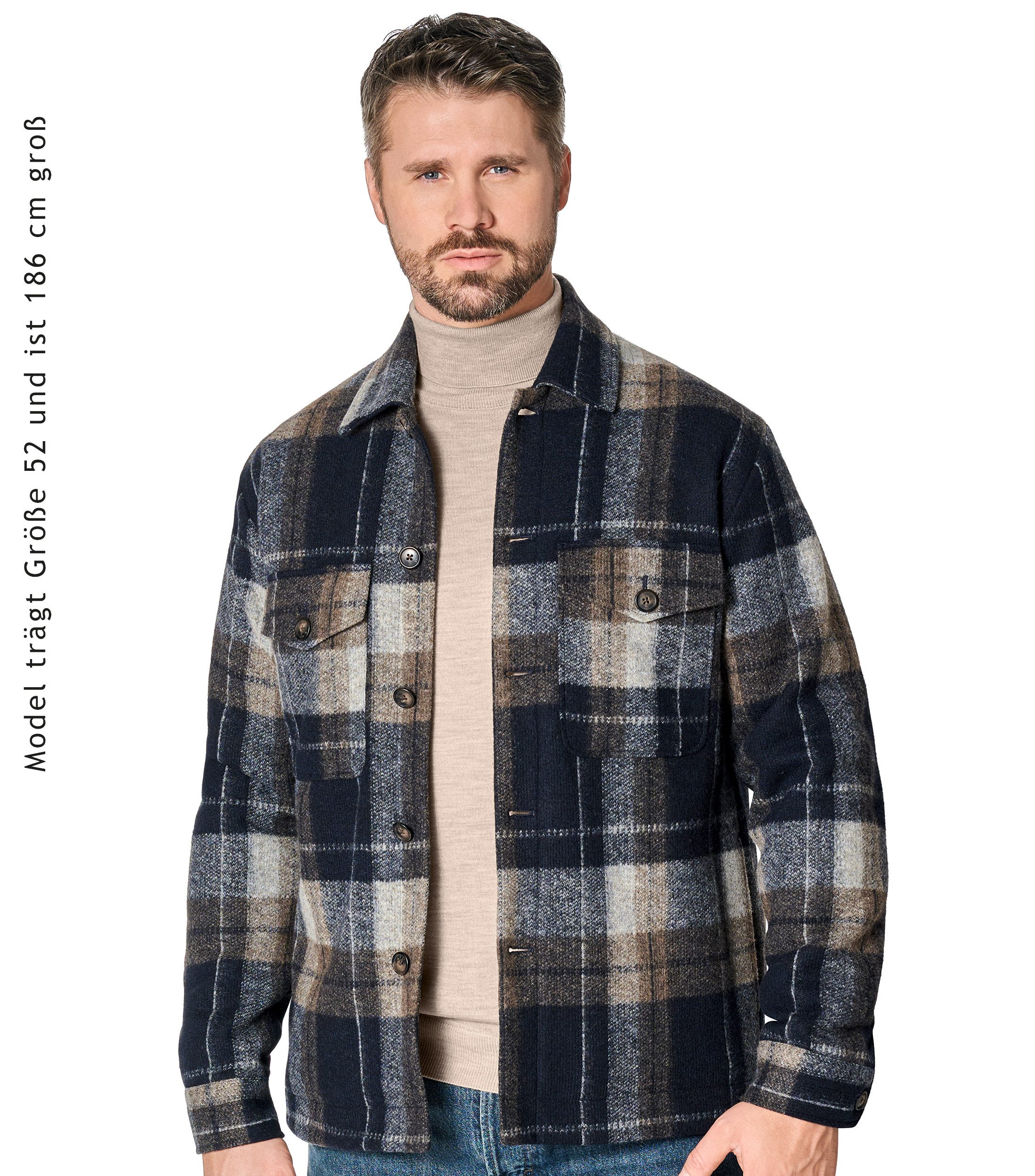 VENTI Langarmhemd VENTI Hemdjacke kariert günstig online kaufen