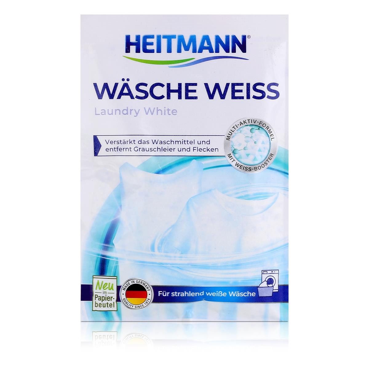 HEITMANN Heitmann Wäsche Weiss 50g - Waschmittelzusatz, beseitigt Vergilbungen Vollwaschmittel