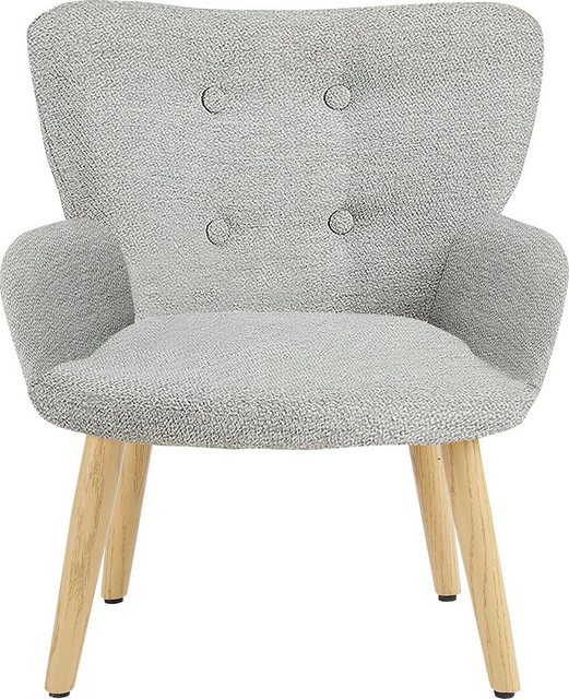 Lüttenhütt Sessel »Levent Mini« (1-St), mit Metallbeinen im Eichen-Look, in verschiedenen Bezugsqualitäten und Farbvarianten, Sitzhöhe 31 cm-Otto