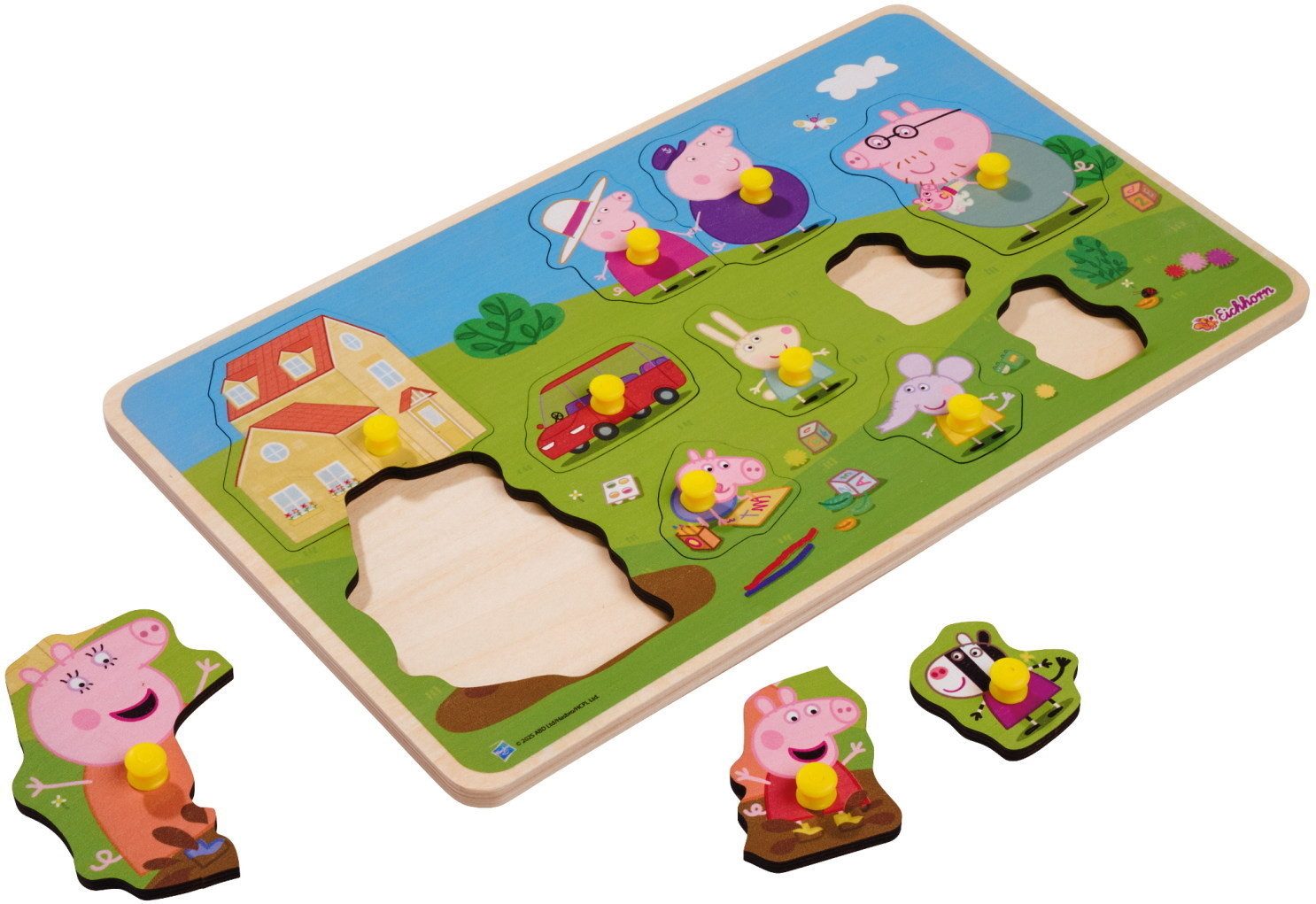 Eichhorn Puzzle 7 Teile Kinder Greifpuzzle Peppa Pig Steckpuzzle 109265713, Puzzleteile