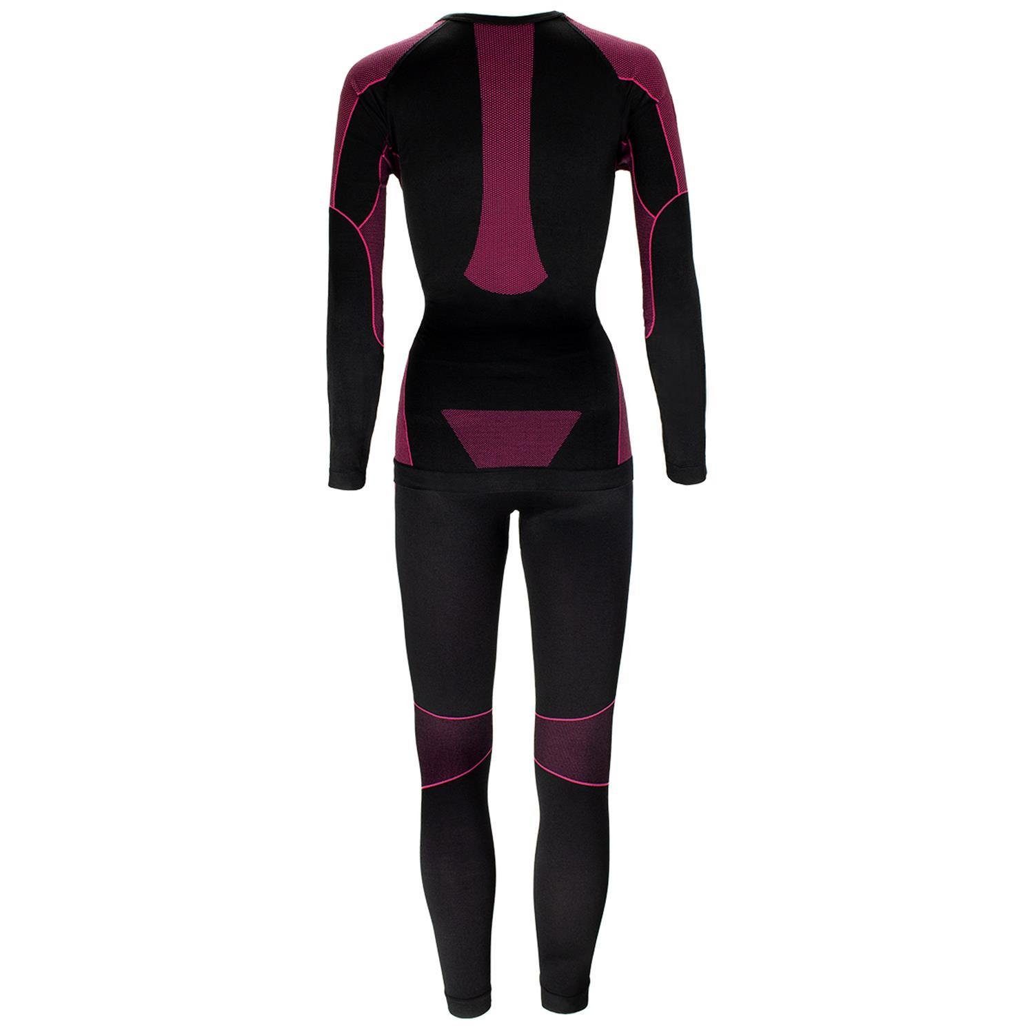 Black Snake Funktionsunterhemd Seamless (1-St) Unterhose + Schwarz/Pink Unterwäsche Set Unterhemd viper