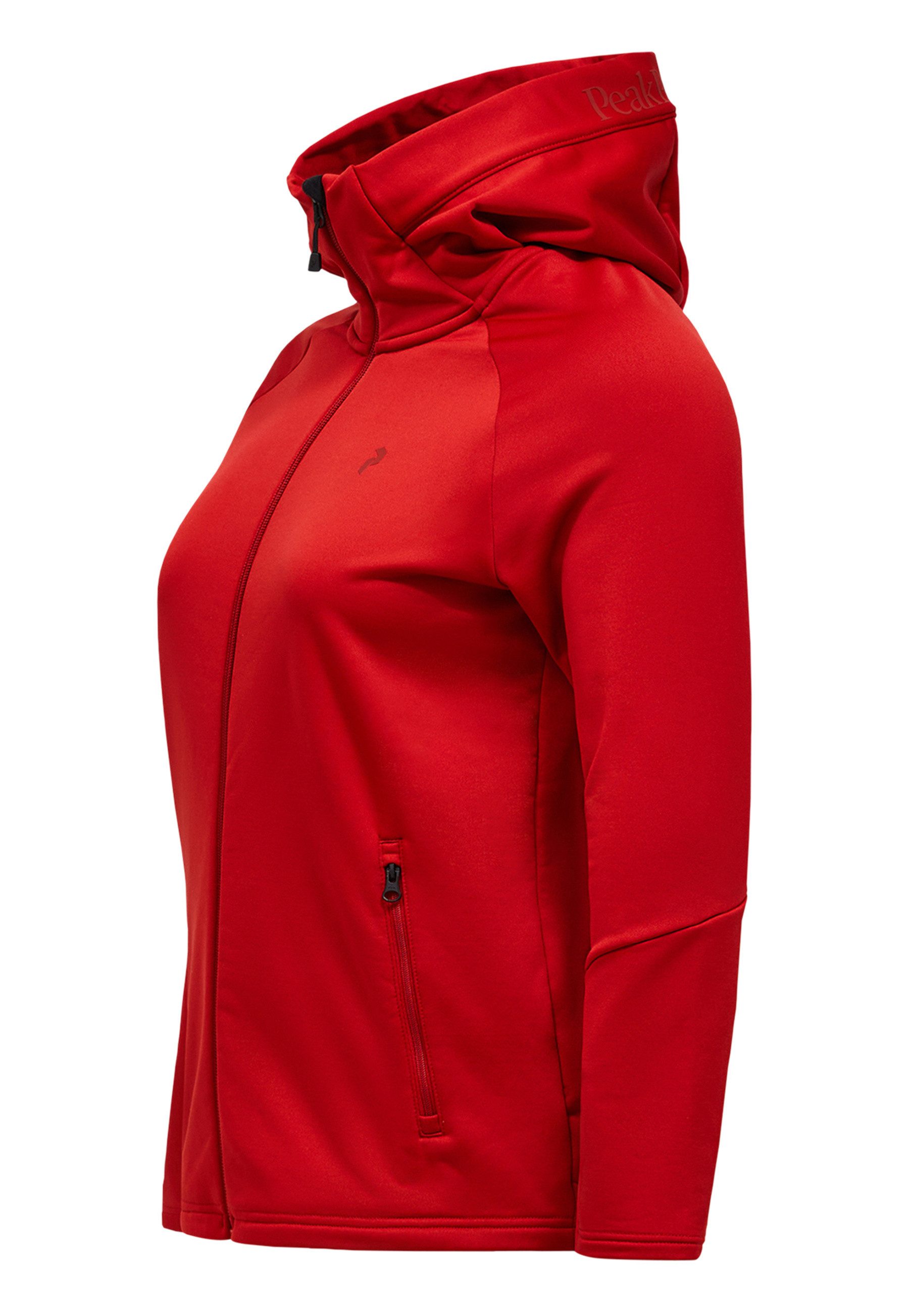 Peak Performance Fleecejacke W Rider Essentials Midlayer Zip Hood mit sportivem Design