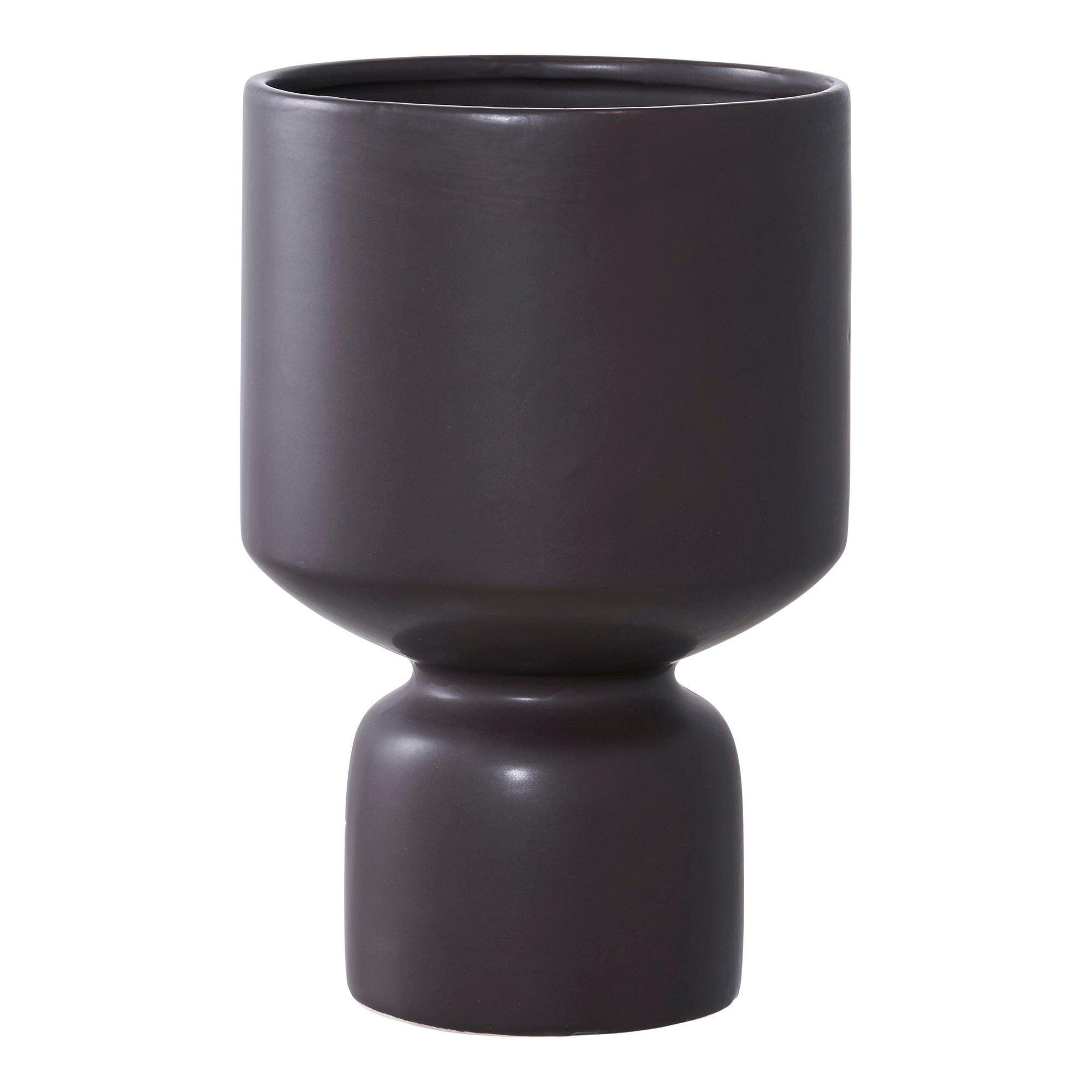 tinkaro Blumentopf Keramik Schwarz (Einzelartikel, 1 St)