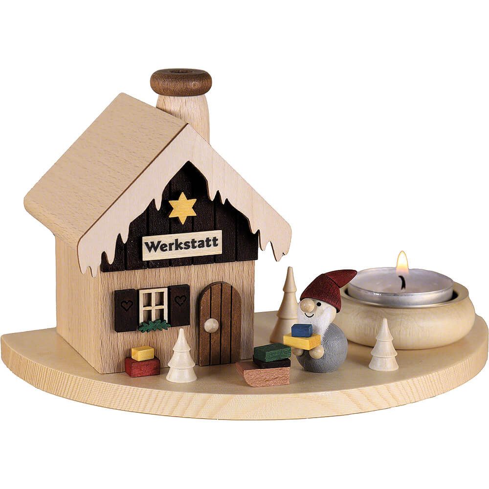 Ullrich Kunsthandwerk Räuchermännchen Rauchhaus Wichtelwerkstatt (10,5cm) von Ullrich Kunsthandwerk