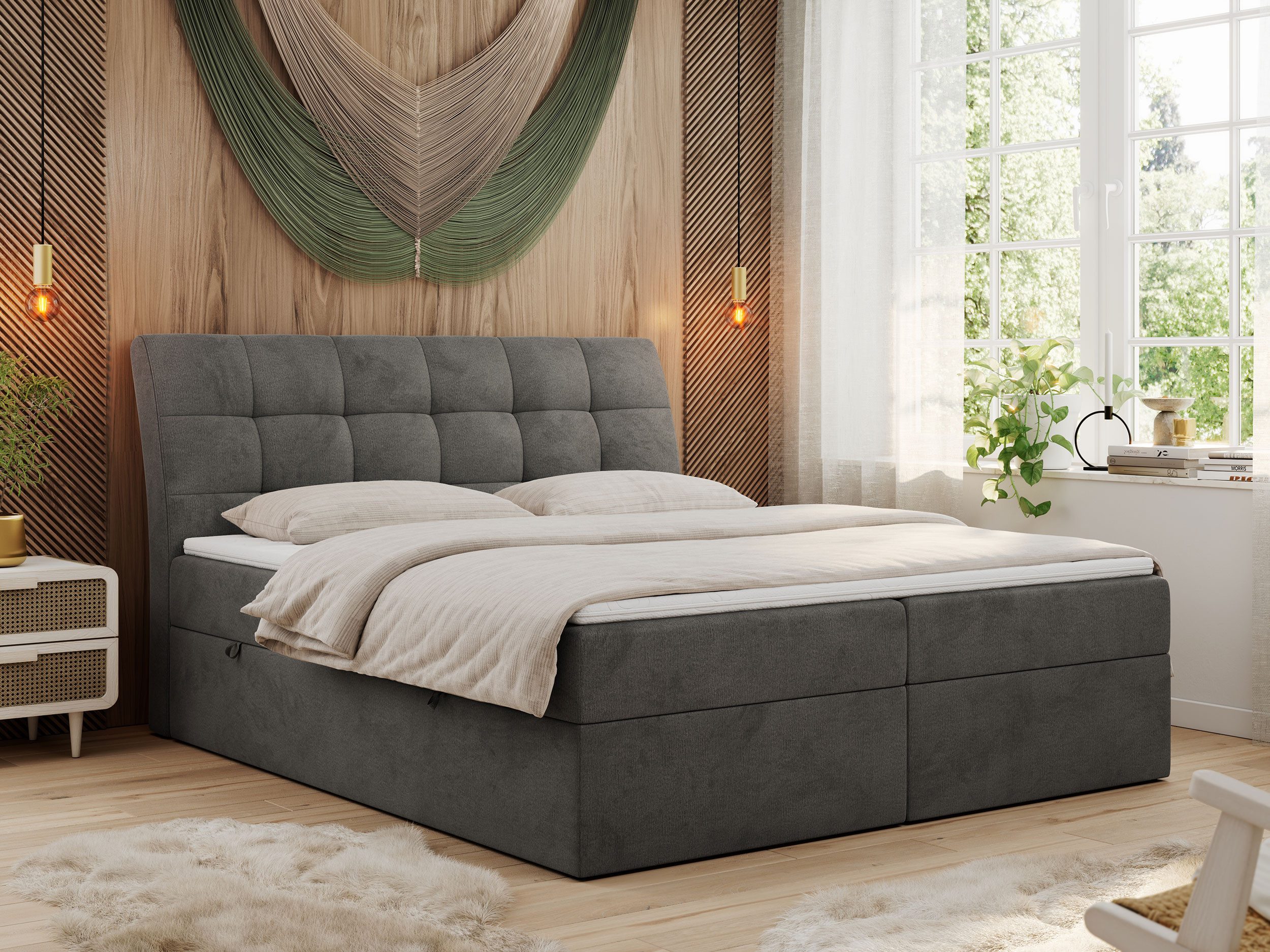 MKS MÖBEL Boxspringbett DIEGOS (Set, Topper günstig online kaufen