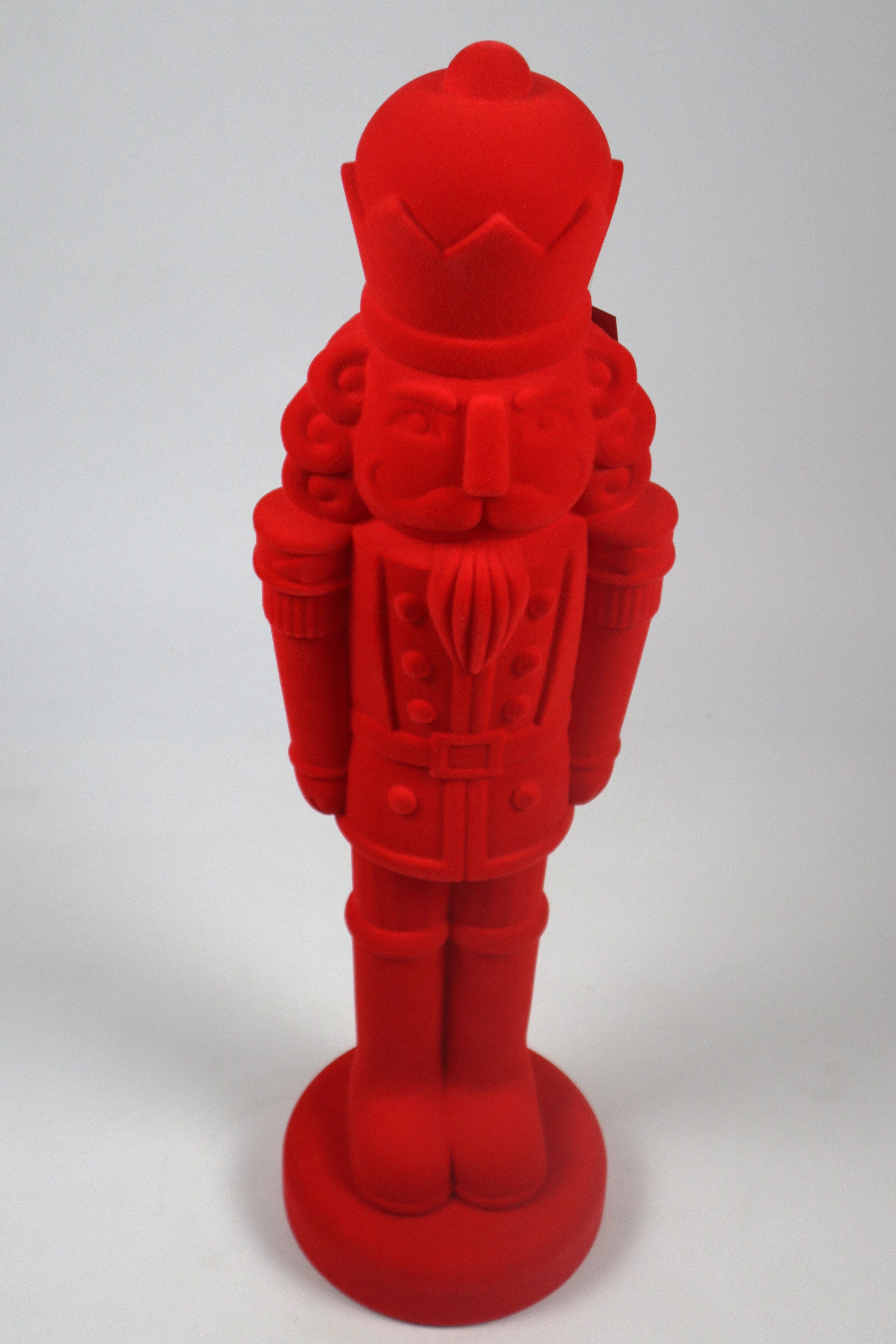 AM Design Weihnachtsfigur Nussknacker mit samtweichem Flock, in verschiedenen Größen und Farben