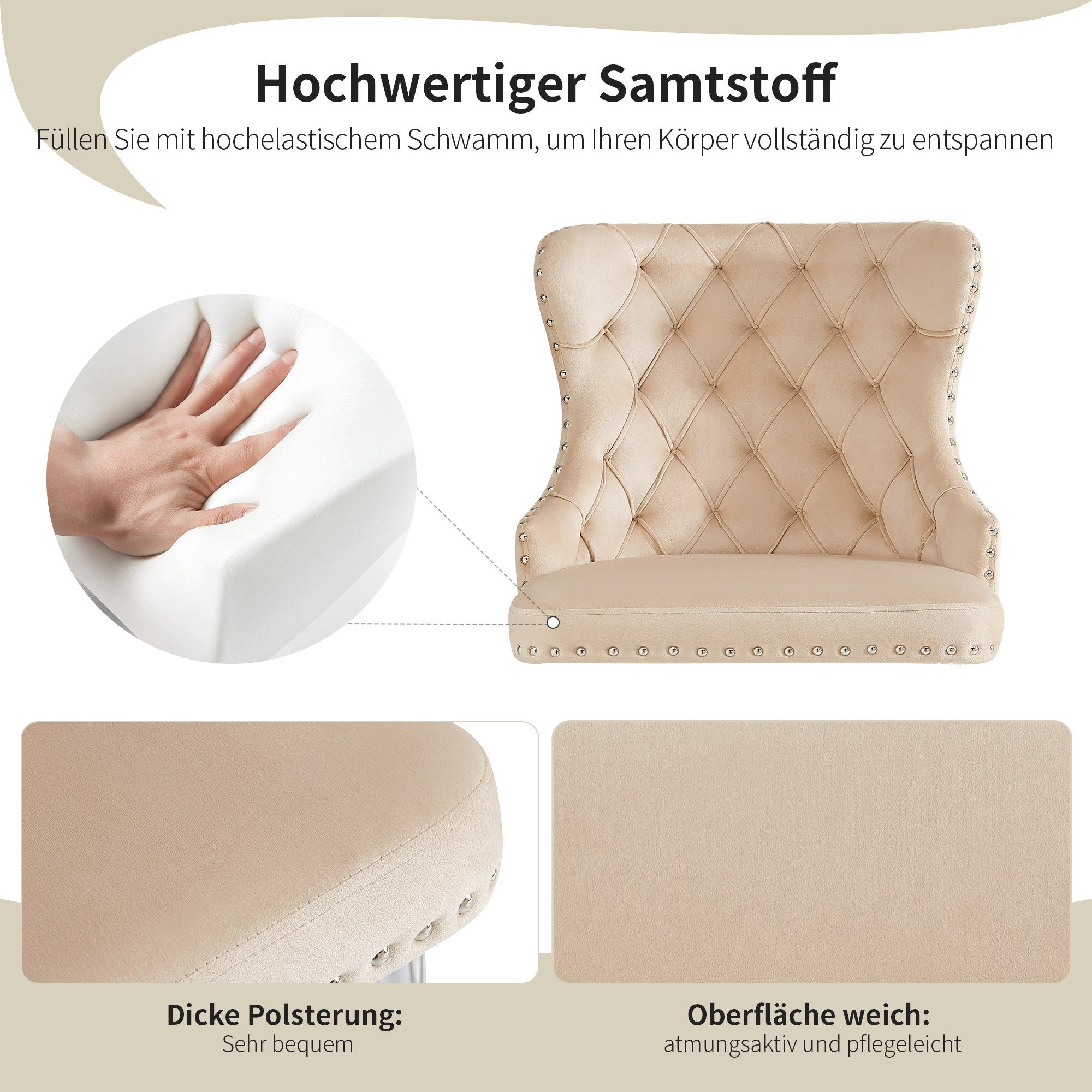 HAUSS SPOLE Esszimmerstuhl 4 St ergonomischer günstig online kaufen
