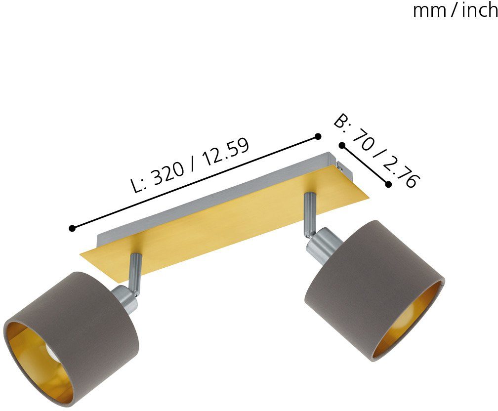 VALBIANO, Leuchtmittel ohne Deckenlampe, stilvoller In wechselbar, Optik Leuchtmittel, Deckenspot EGLO