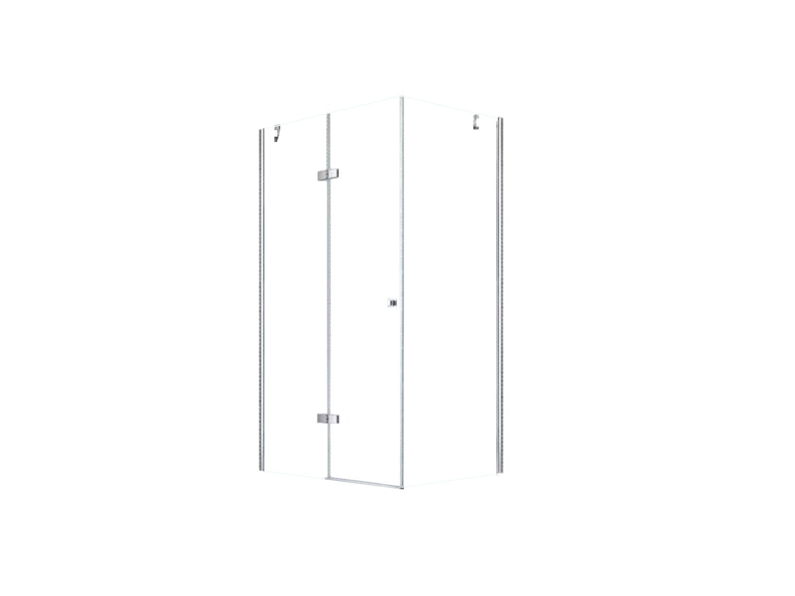 Glaszentrum Hagen Eckdusche GZH 90x75x195 cm Hestia Duschkabine inkl. Tasse + Siphon, BxT: 90x90 cm, ESG Glas
