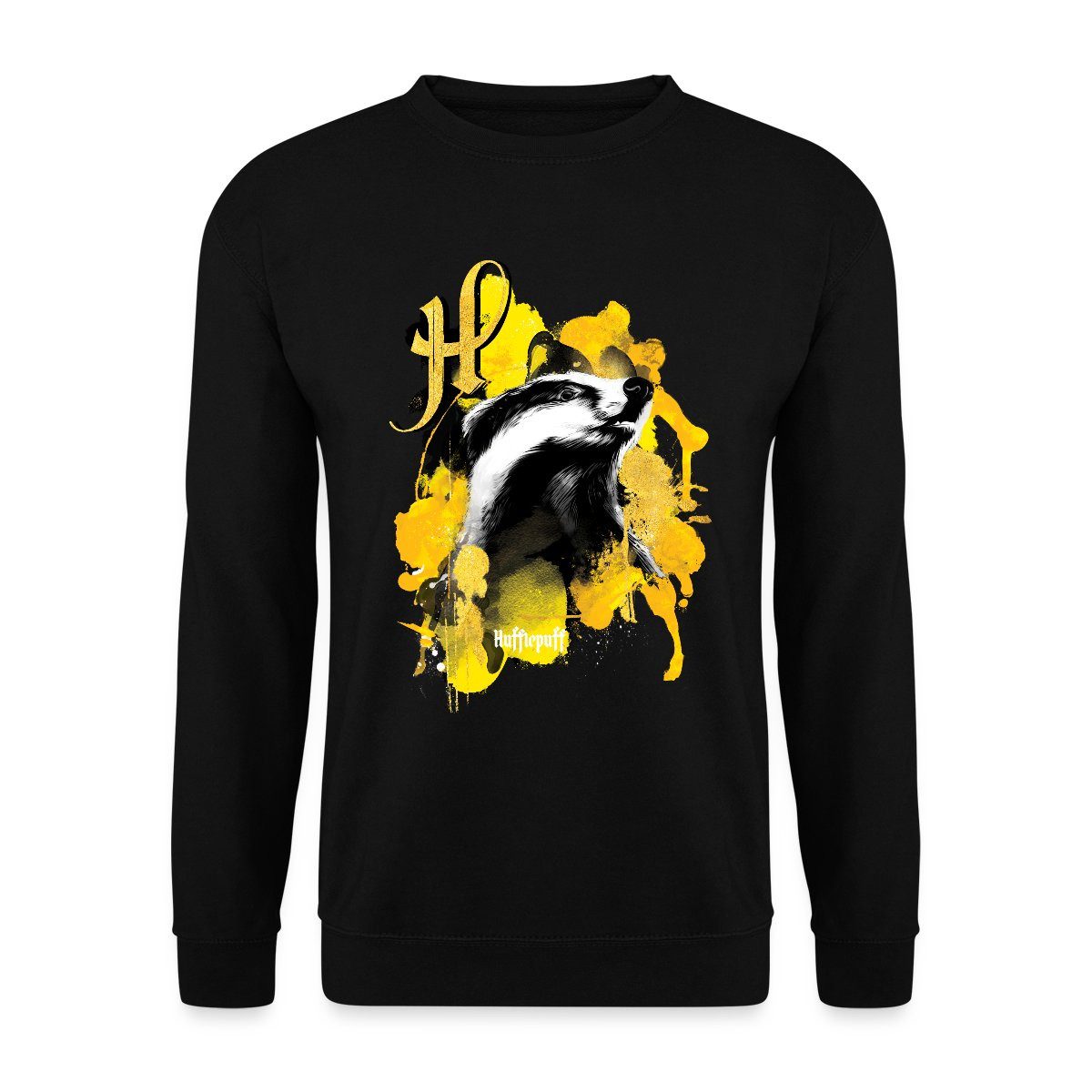 Spreadshirt Sweatshirt Harry Potter Haus Hufflepuff Dachs Unisex Pullover (1-tlg)