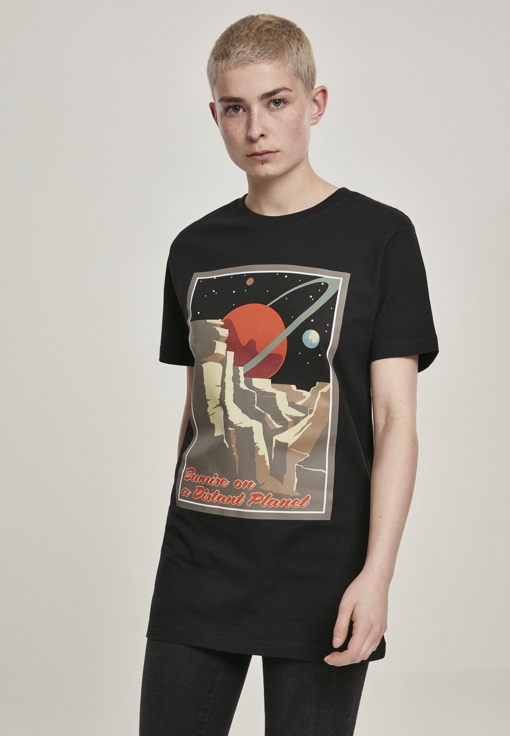 MisterTee Kurzarmshirt "MisterTee Damen Ladies Distant Planet Tee", (1 tlg. günstig online kaufen