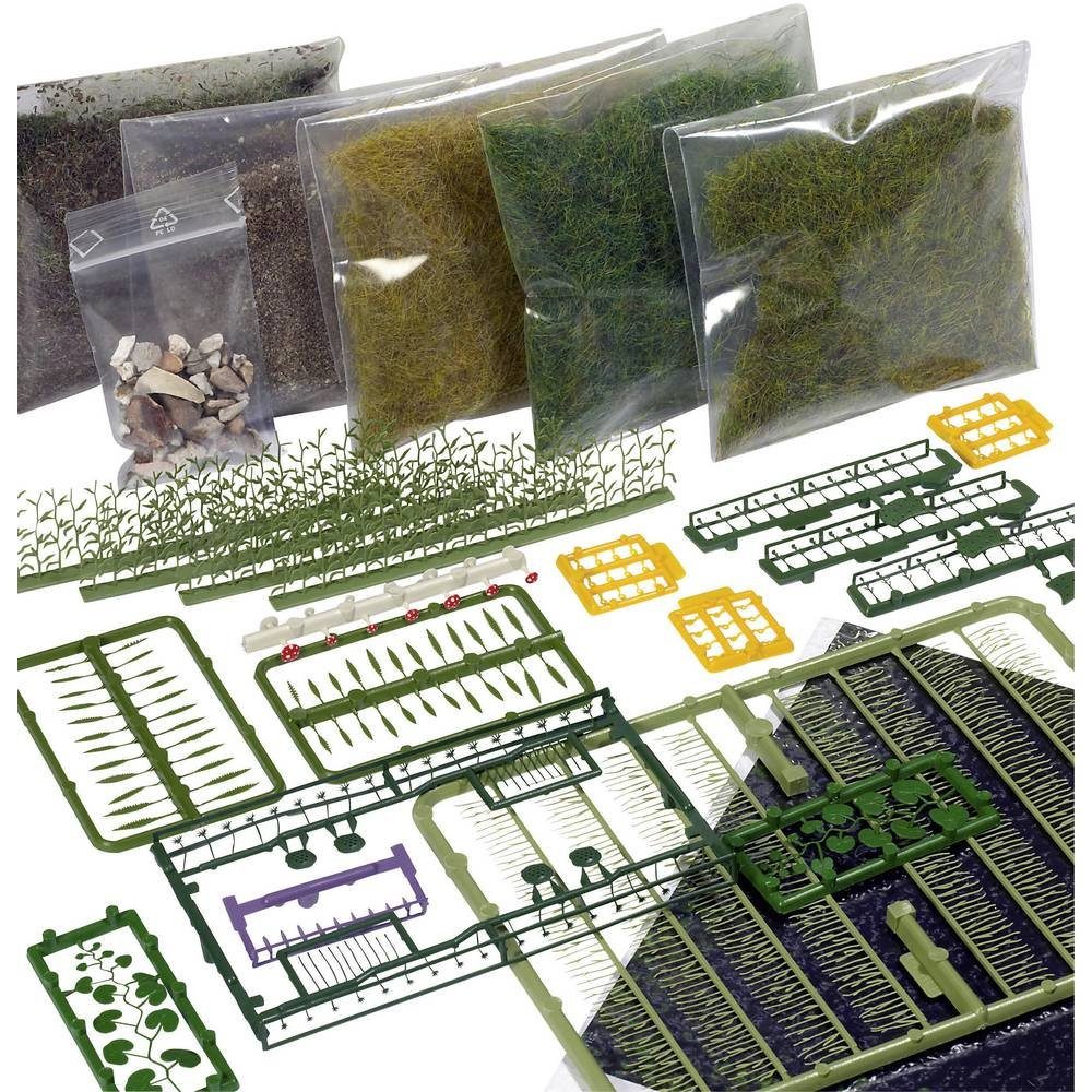 Modelleisenbahn-Fertiggelände H0 Starter-Kit Bodengestaltung Wald & Wiese